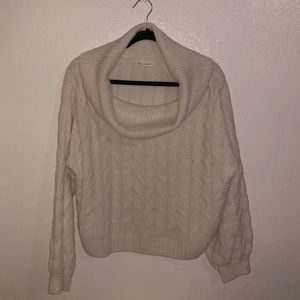 Cream Turtle Neck Sweater